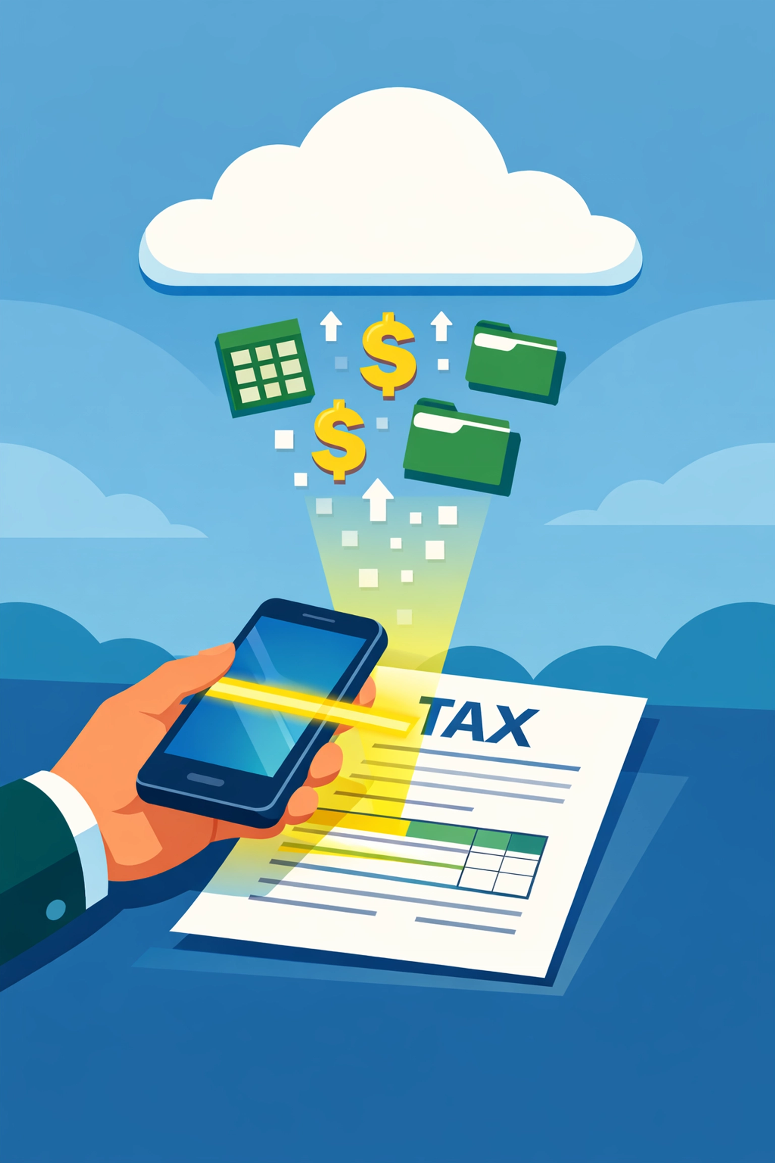 Digital scanning of tax forms to maximize deductions through integrated virtual tax software.
