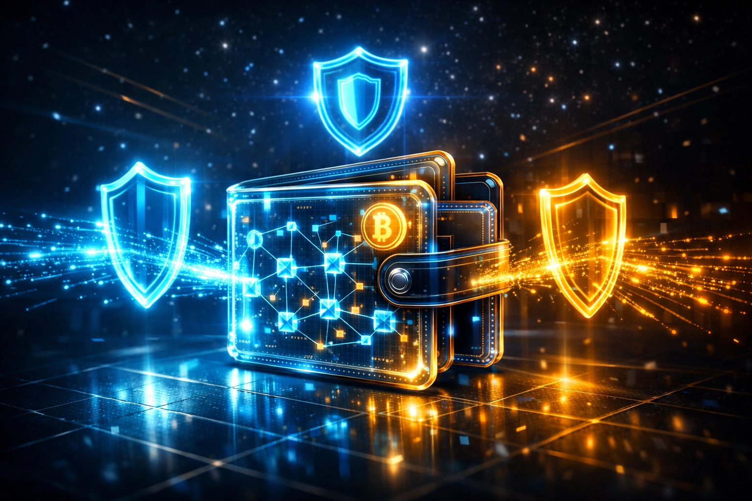 Self-custody crypto wallet with blockchain security for instant merchant payment settlement