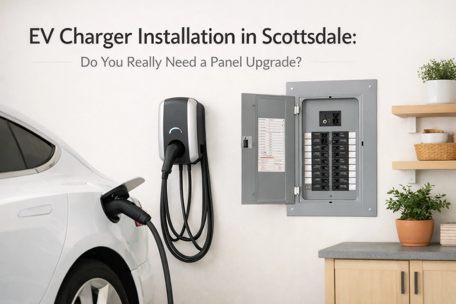 [HERO] EV Charger Installation in Scottsdale: Do You Really Need a Panel Upgrade?