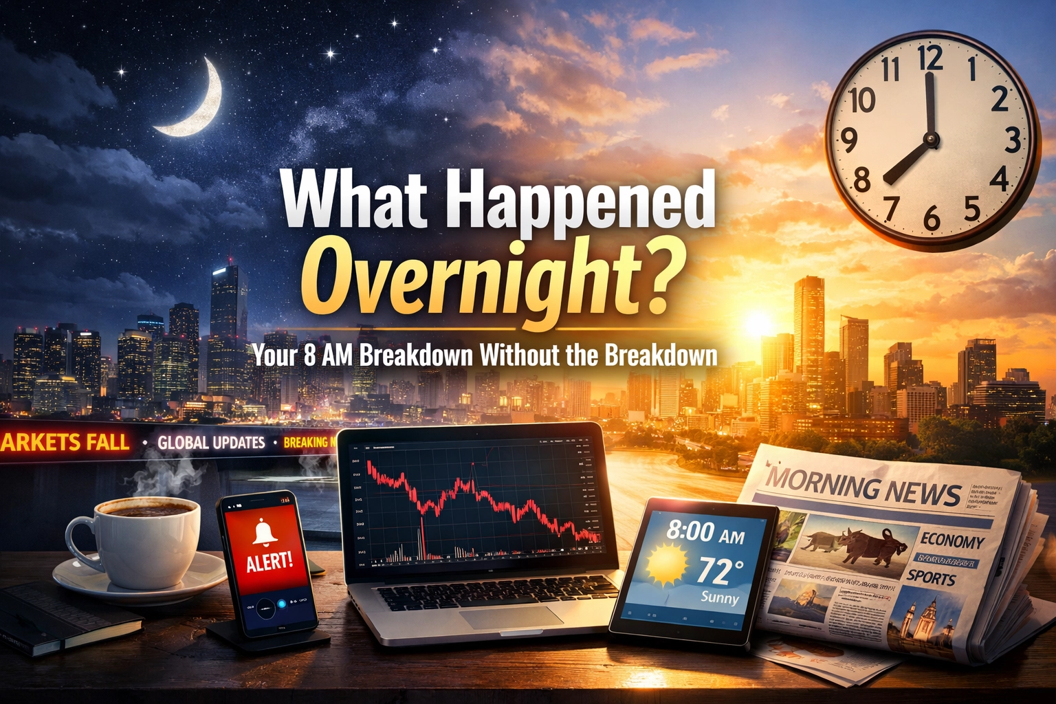 [HERO] What Happened Overnight? Your 8 AM Breakdown Without the Breakdown