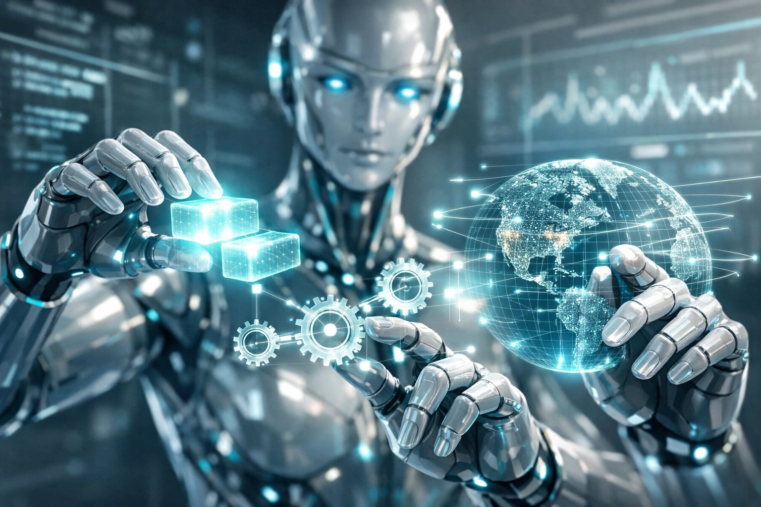 Advanced AI support agent managing complex customer data and automated business tasks.