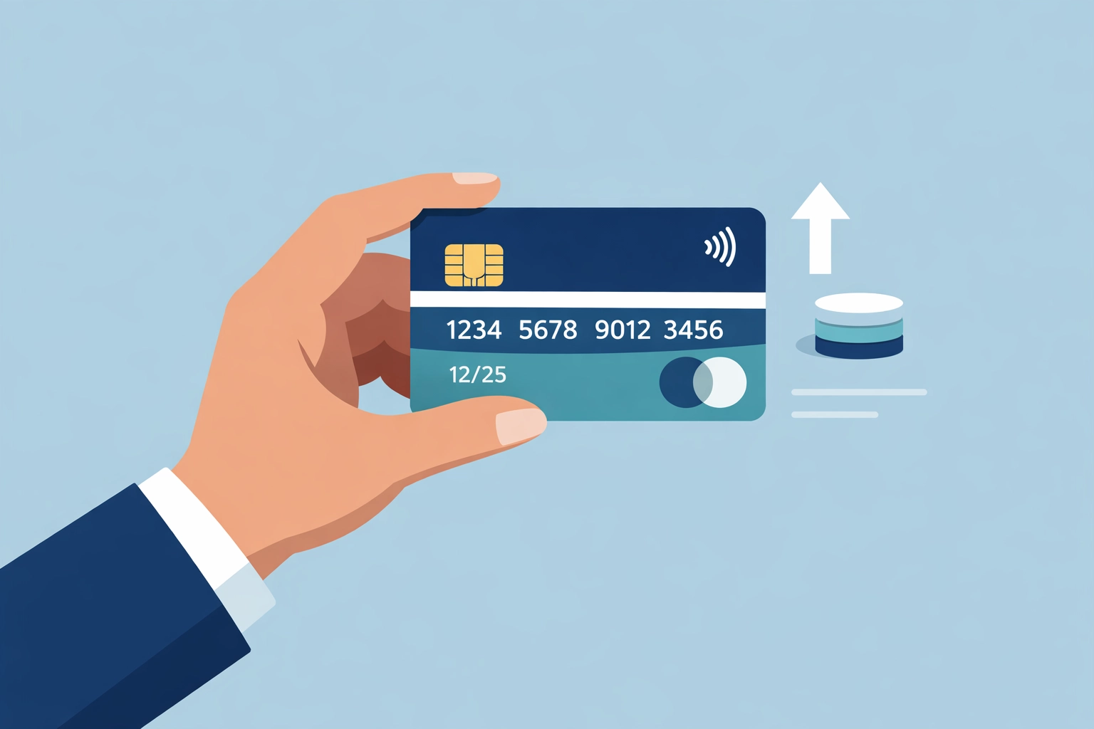 Mano sosteniendo una tarjeta para mantener el historial crediticio y calificar a hipoteca.