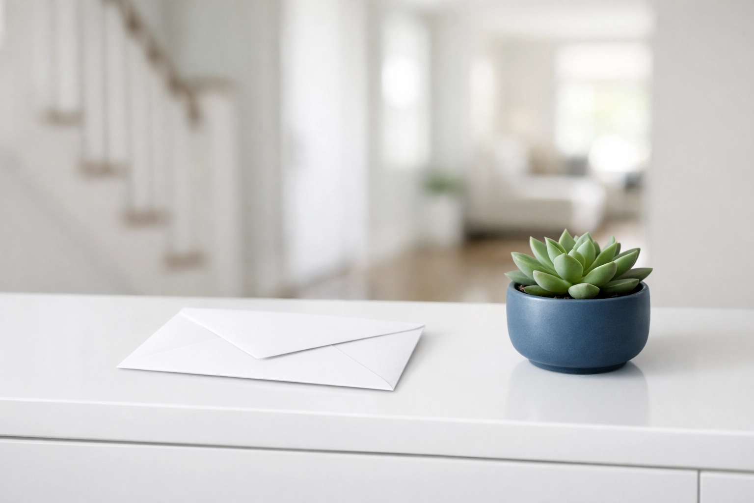 A tip for a house cleaner in Massachusetts left in an envelope on a clean console table.