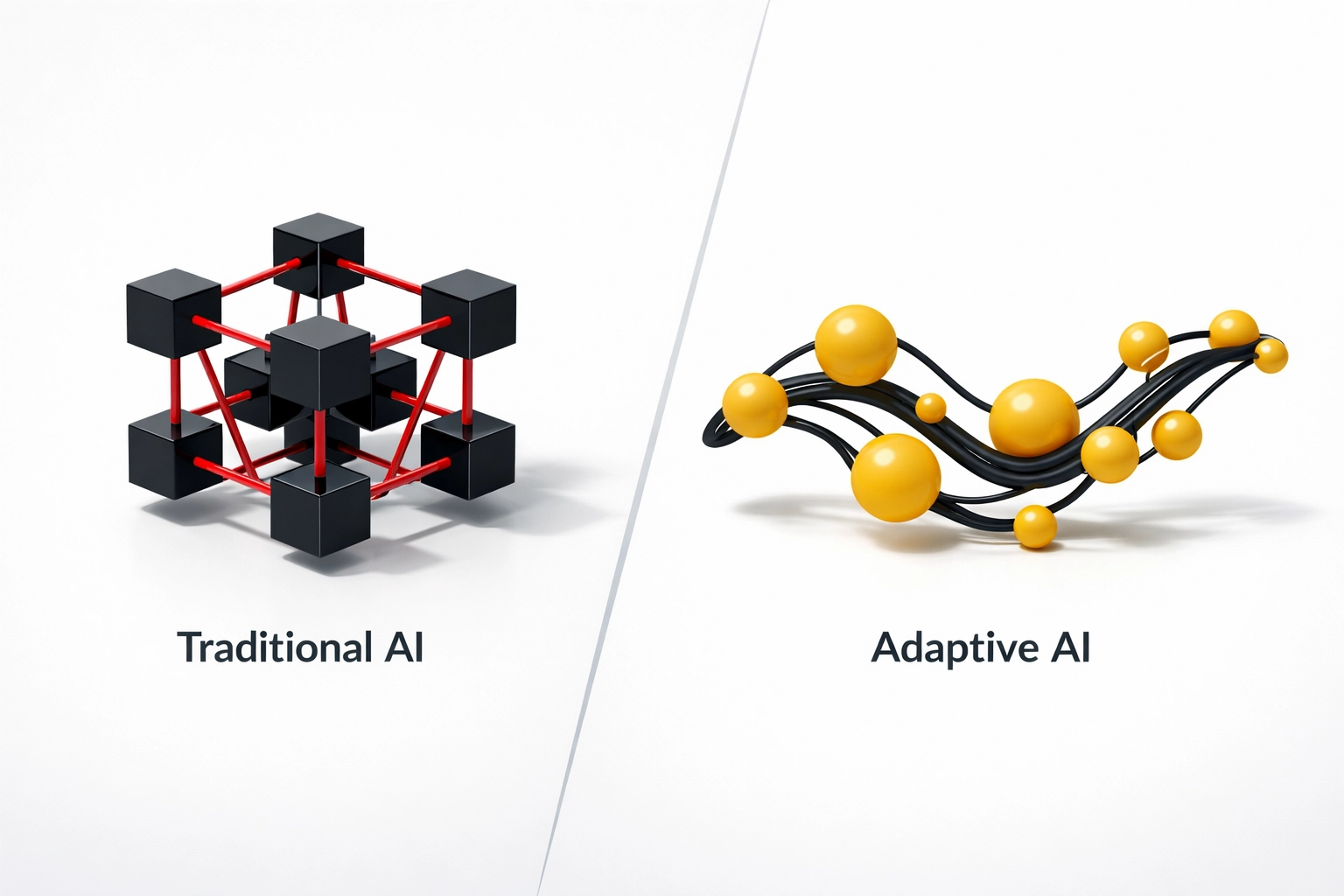 Agentic AI vs Traditional AI: Which Is Better For Your Business in 2026? 1 Traditional AI vs Agentic AI comparison showing rigid rule-based system versus adaptive autonomous AI