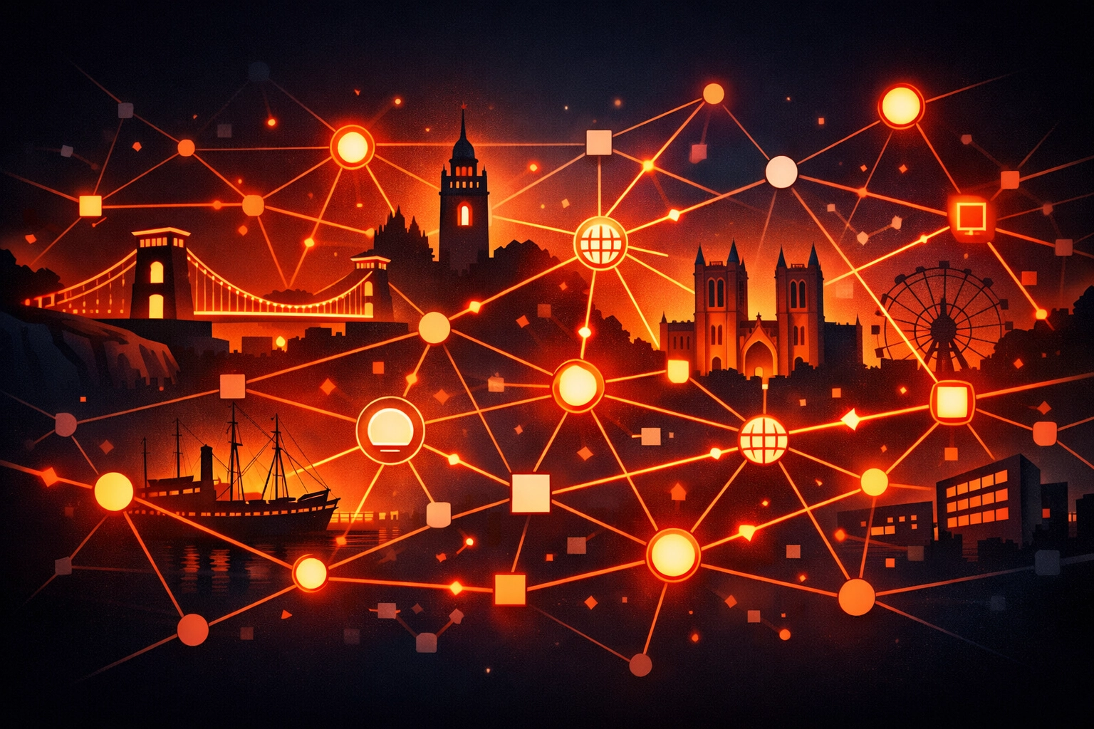 Local backlink network connecting Bristol businesses for SEO authority