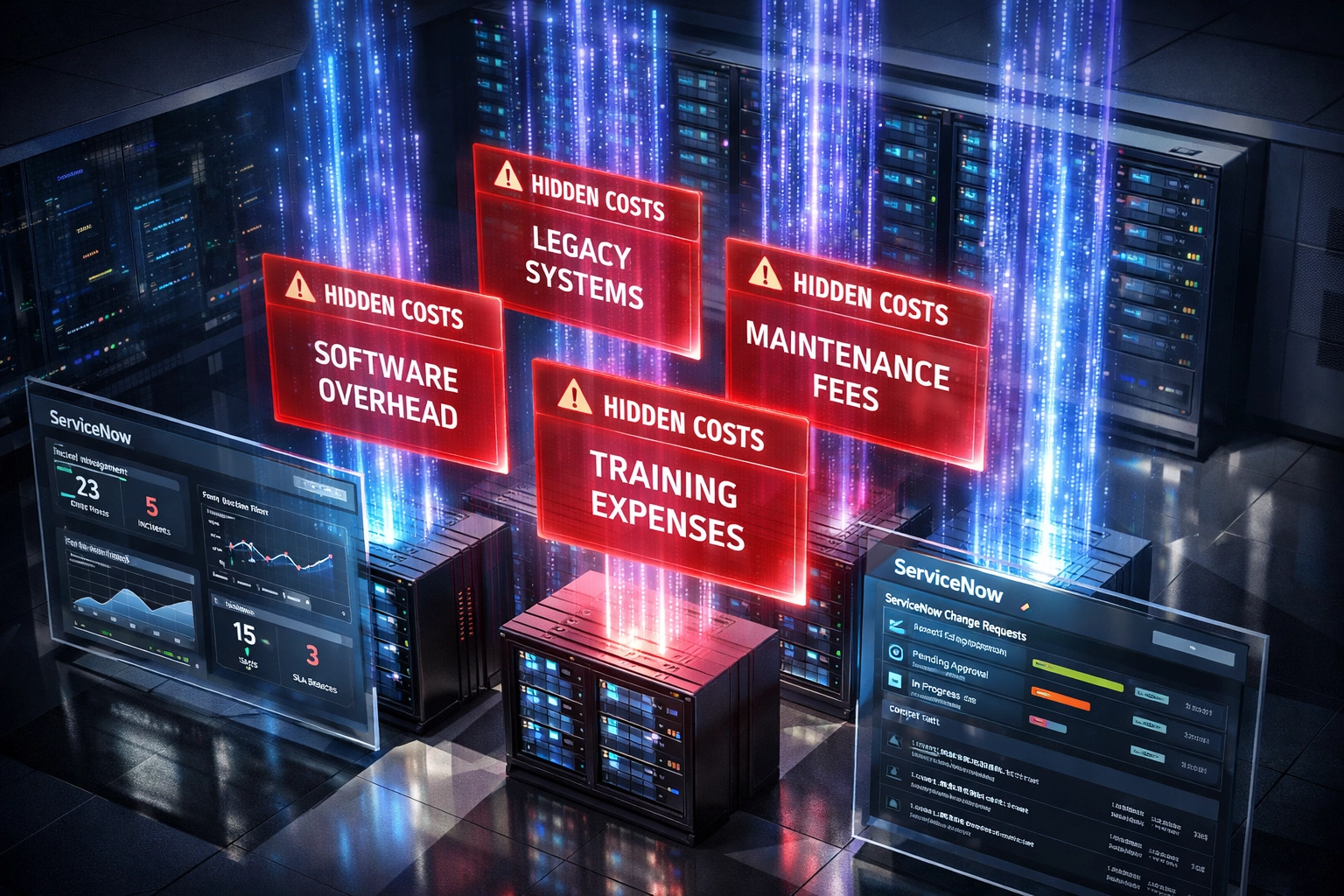 Hidden ServiceNow ITOM licensing costs revealed through data visualization and platform interfaces
