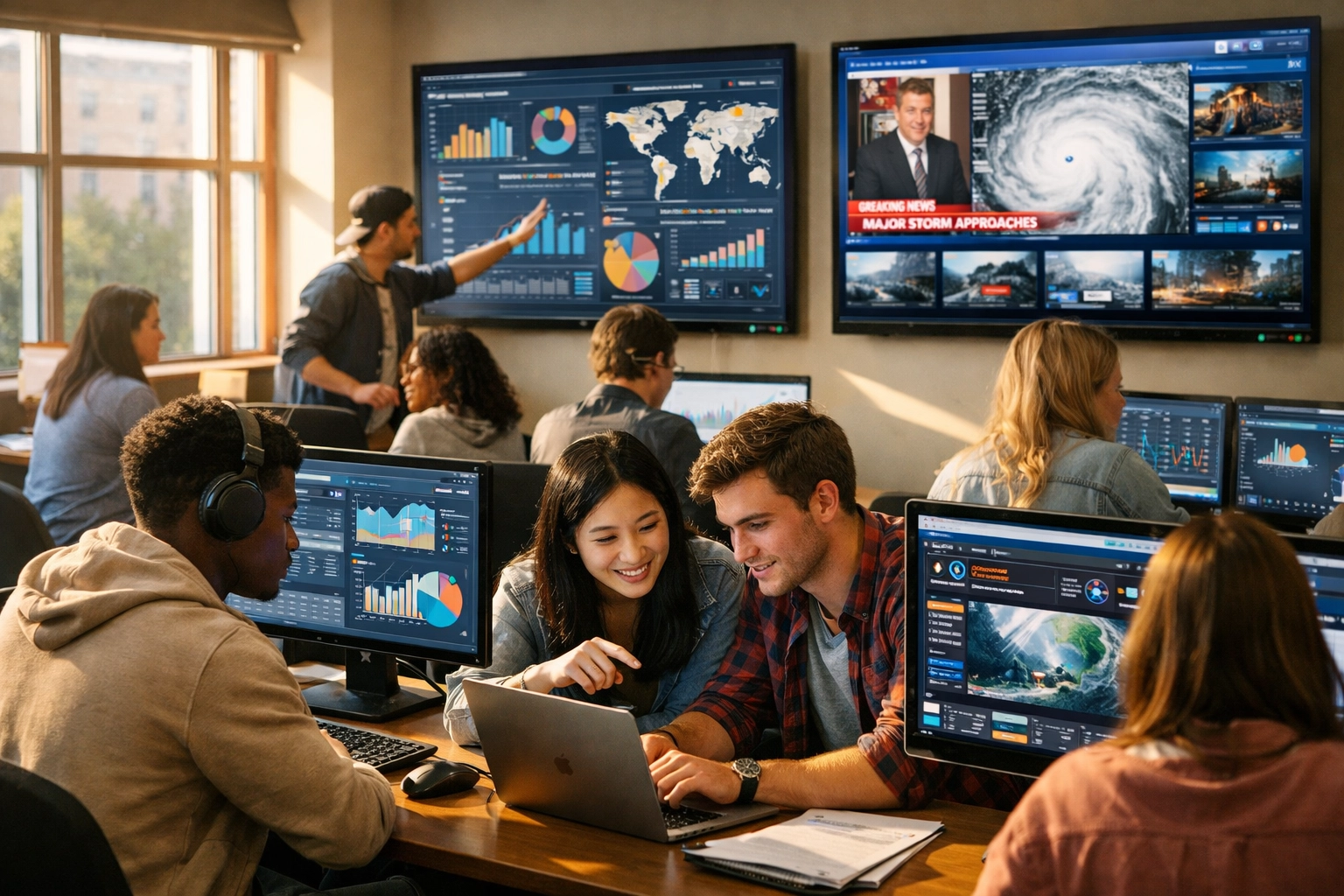 Students learning data analytics and media literacy in future-ready educational program