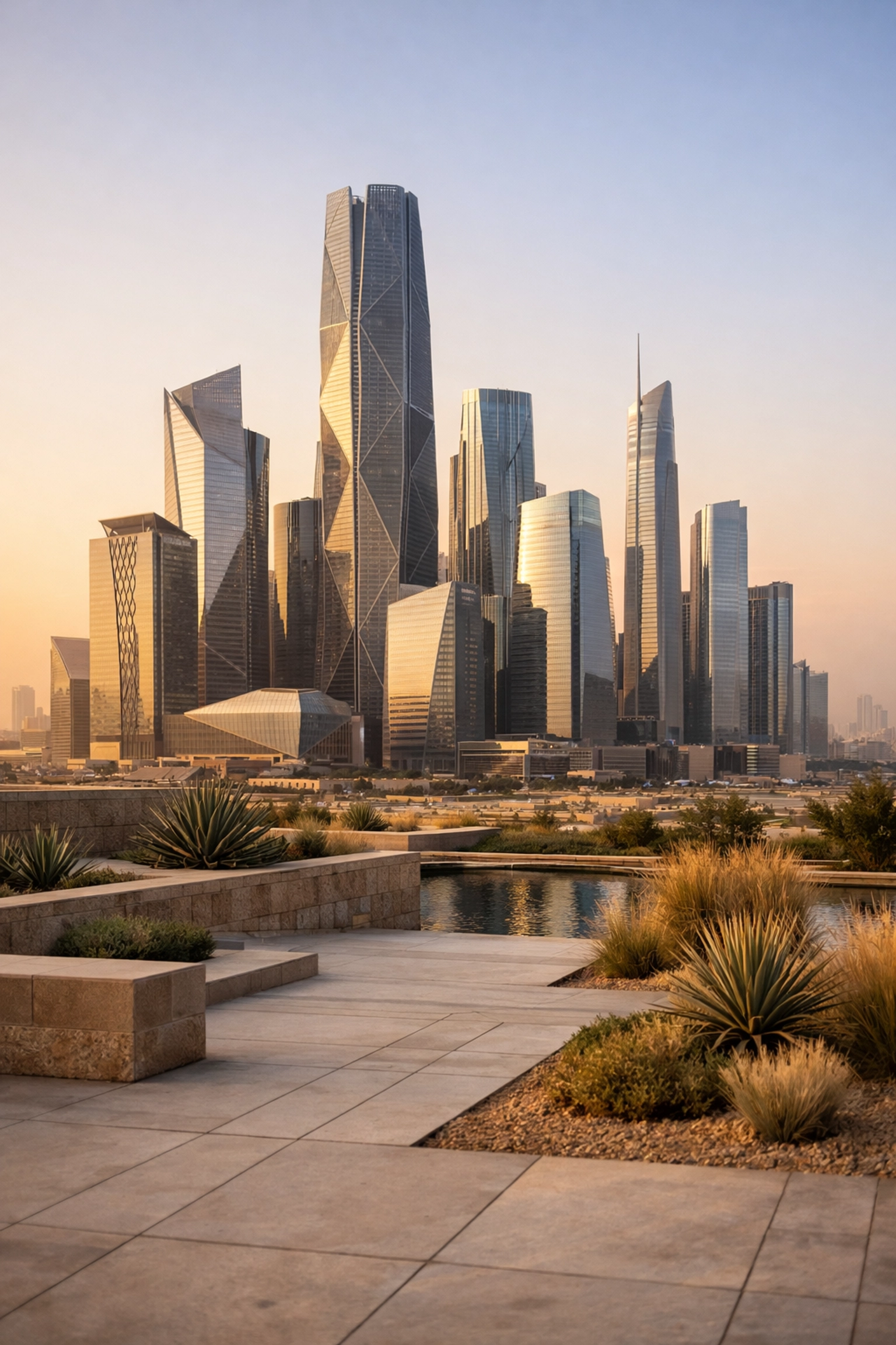 Modern Riyadh skyline in KAFD symbolizing growth capital opportunities in Saudi Arabia.