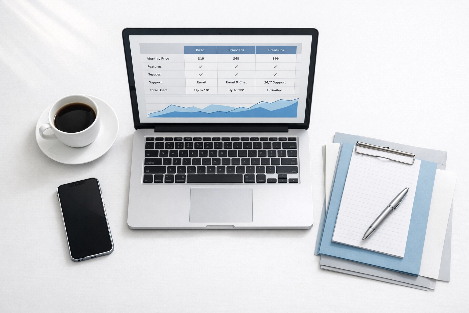 Property management pricing dashboard on laptop for apartment turnovers