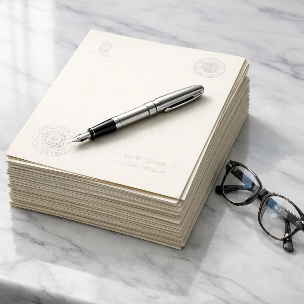 A complete property auction legal pack and organized documentation for selling London property.