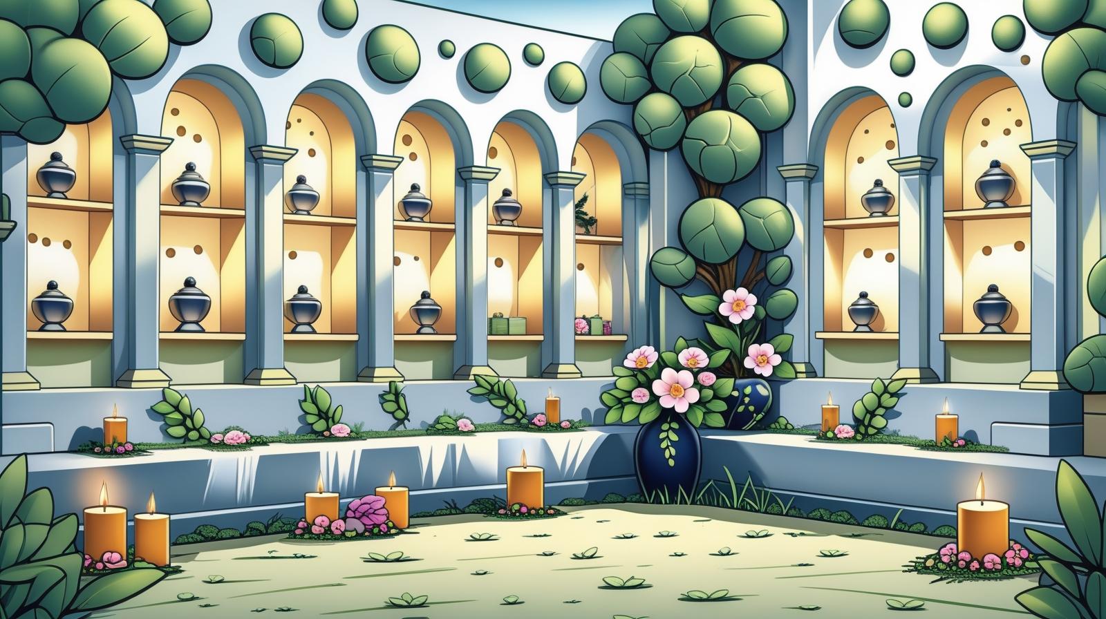 Serene Outdoor Columbarium