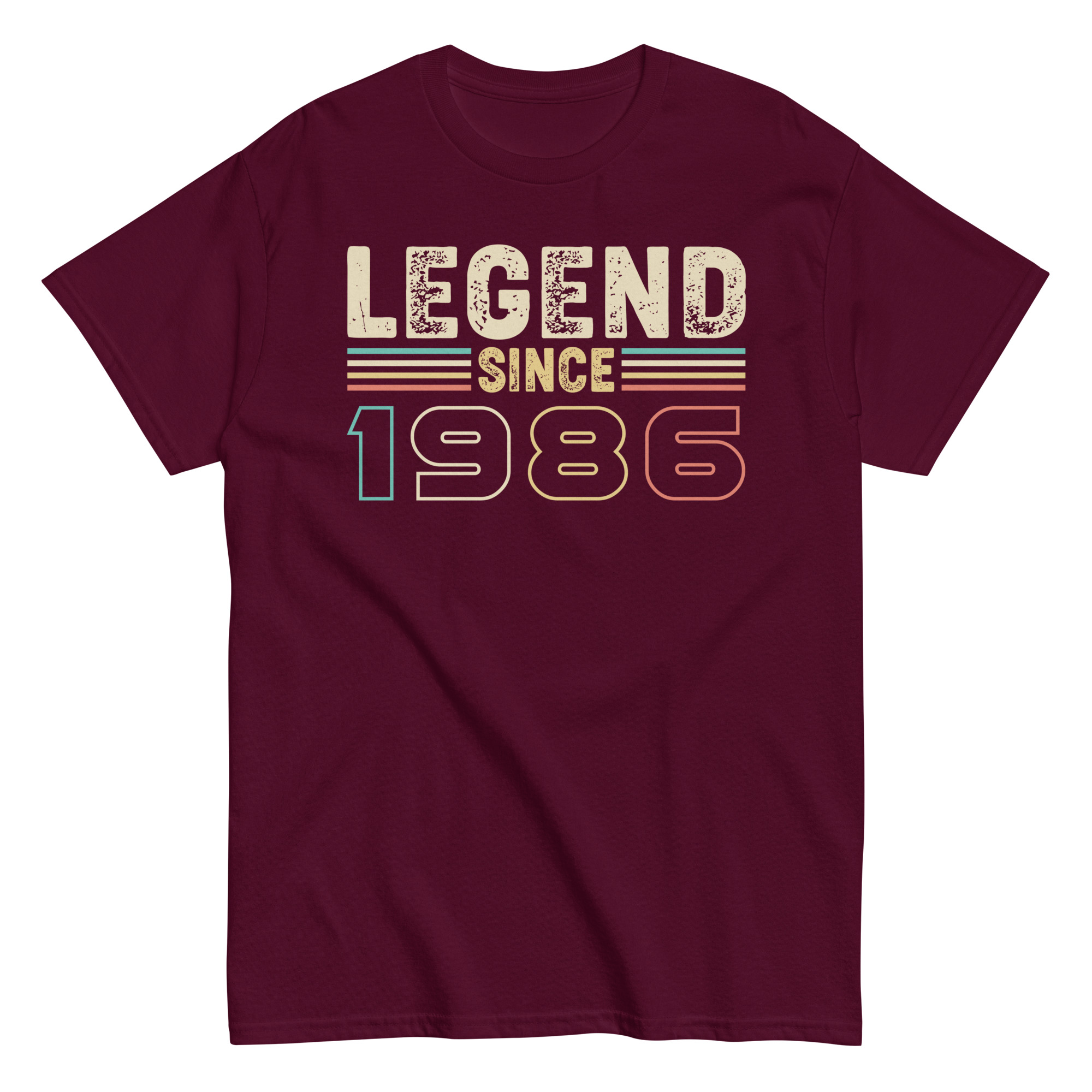 LEGEND SINCE 1986 Burgundy Novelty T-Shirt