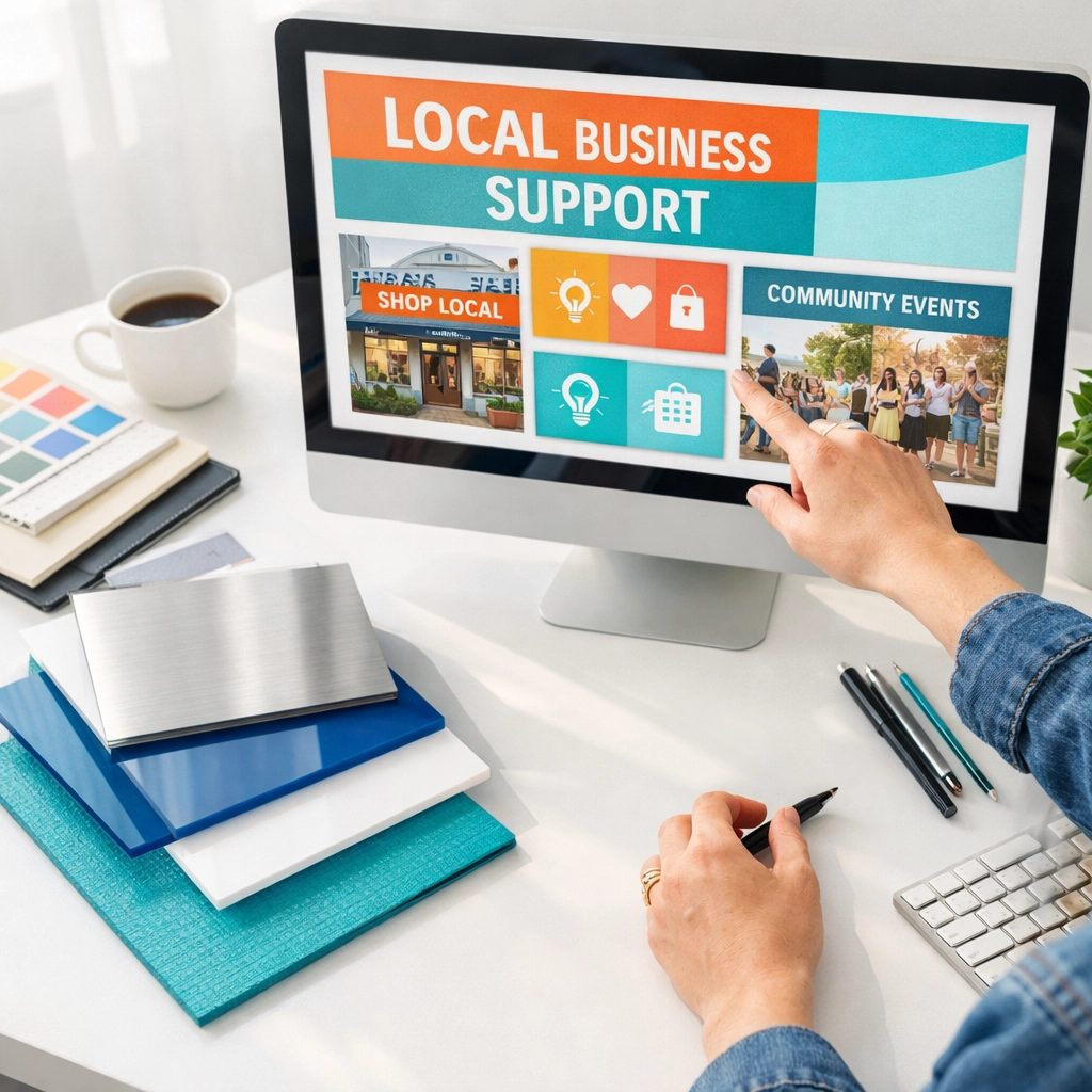 Professional design consultation at a Kona sign shop for custom business signage and recovery planning.