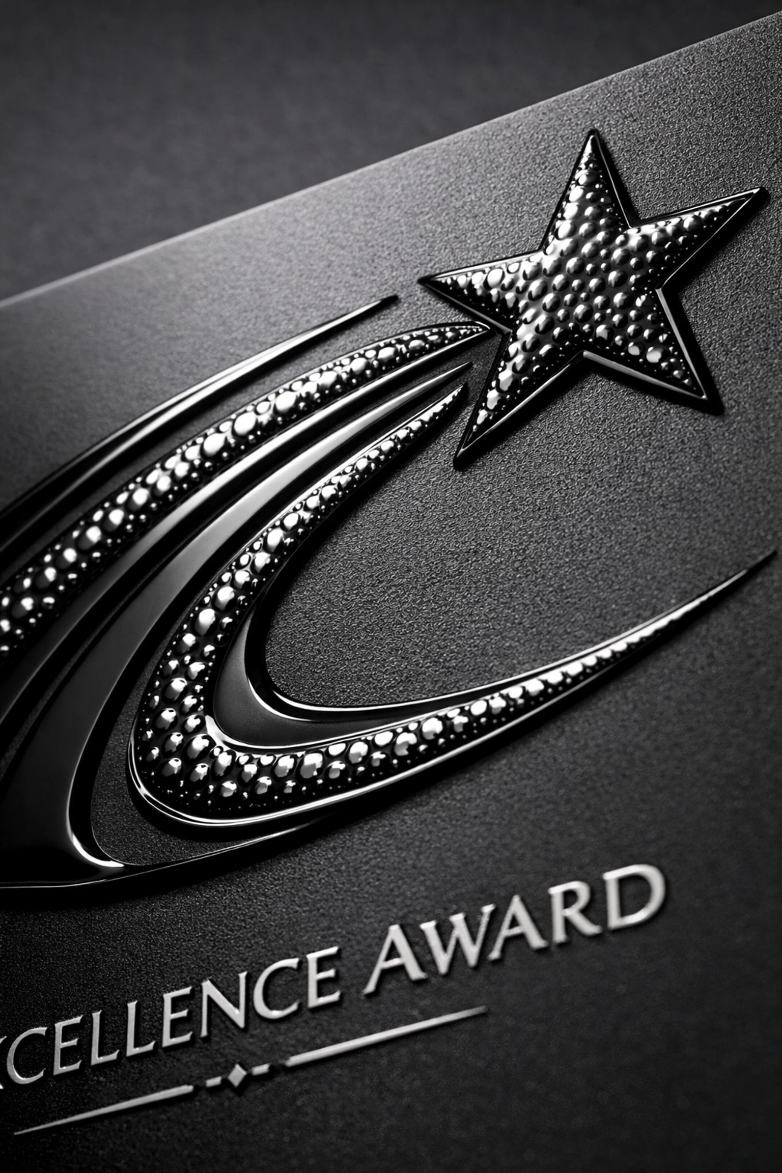 Detailed view of a custom plaque featuring raised UV-printed textures for a modern, tactile feel.