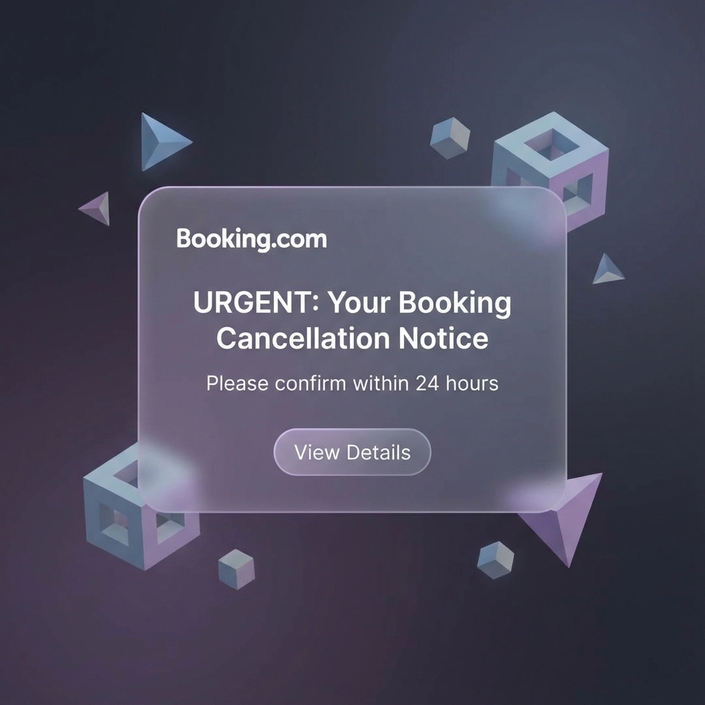 Email de phishing Booking.com
