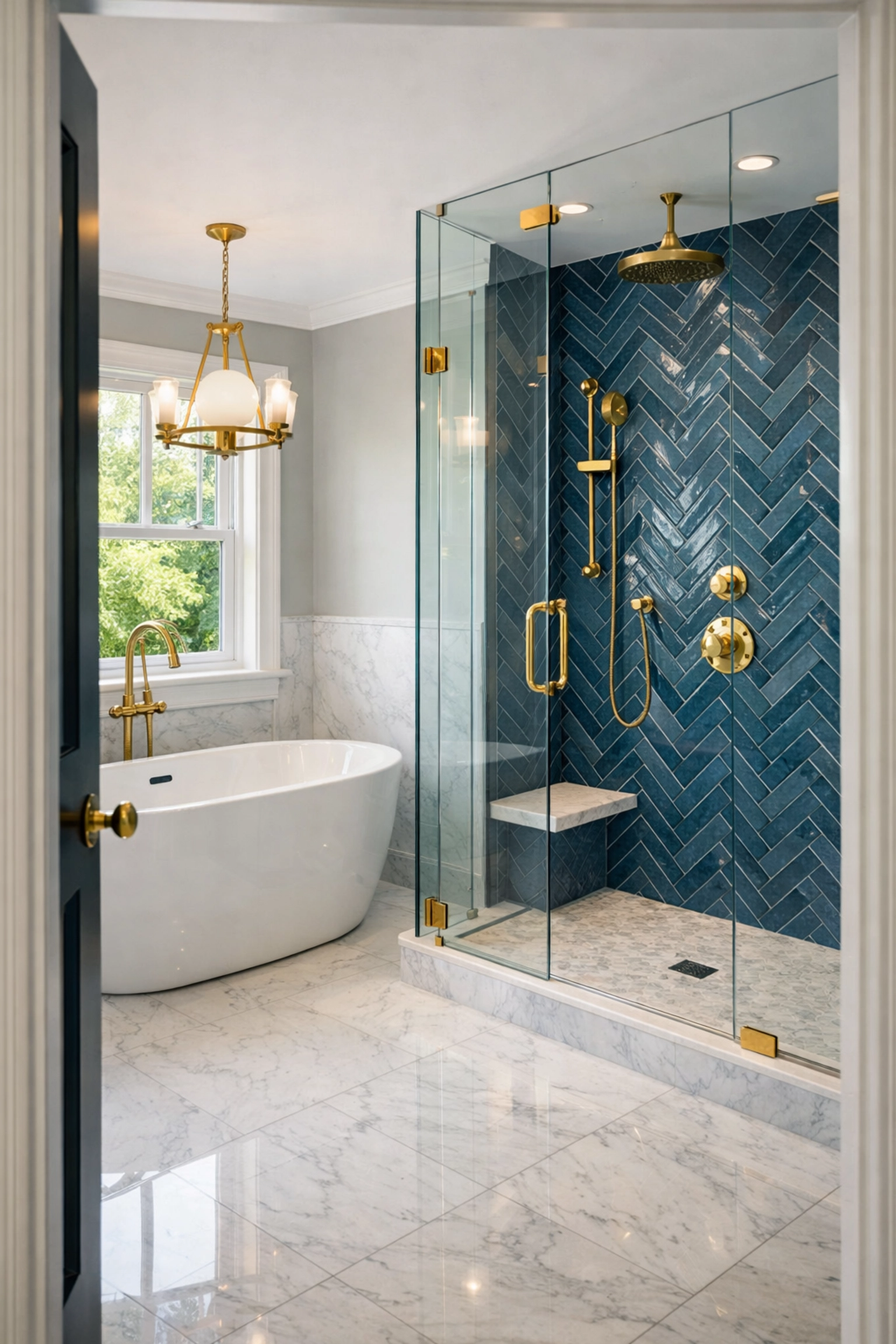 Spotless renovated luxury bathroom in Ashby Massachusetts following a deep house cleaning Ashby MA session.