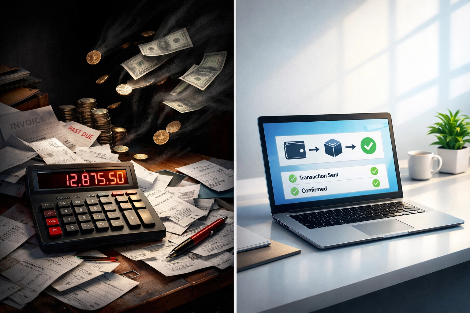 Comparison of traditional crypto payment processor fees versus self-custody payment costs