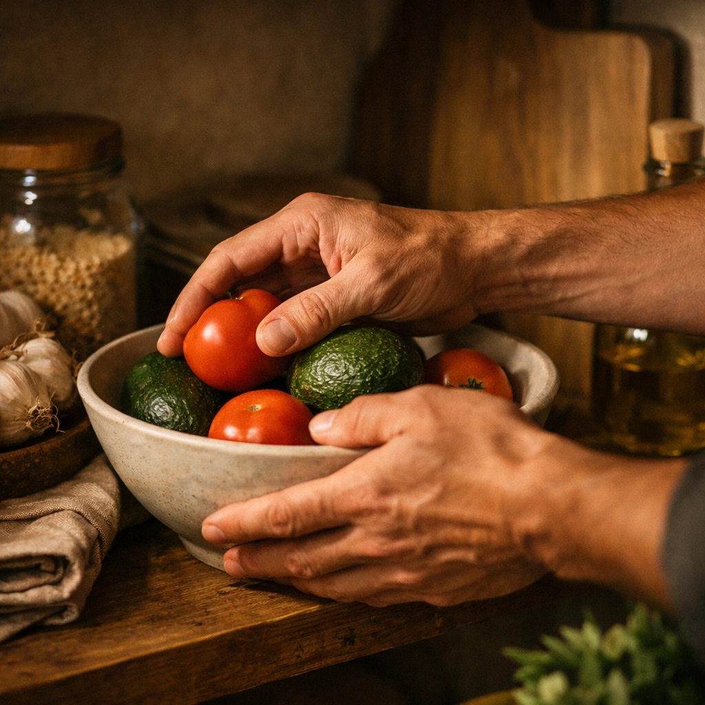 Partner's hands organizing the home to provide essential postpartum support in Toronto.