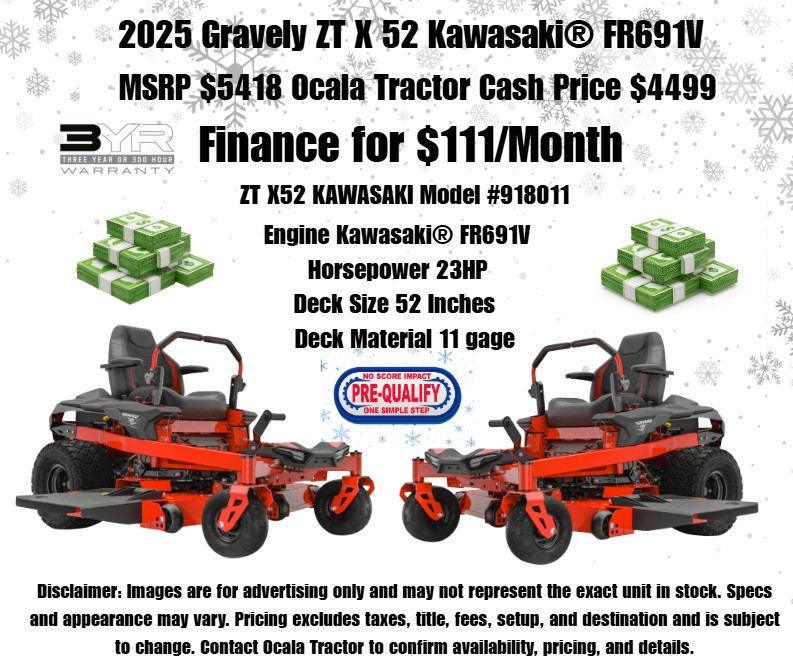 2025 Gravely ZT X 52 Kawasaki zero-turn mower