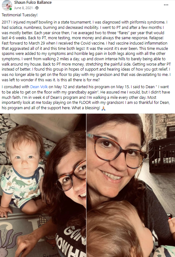 A smiling woman with her grandchild