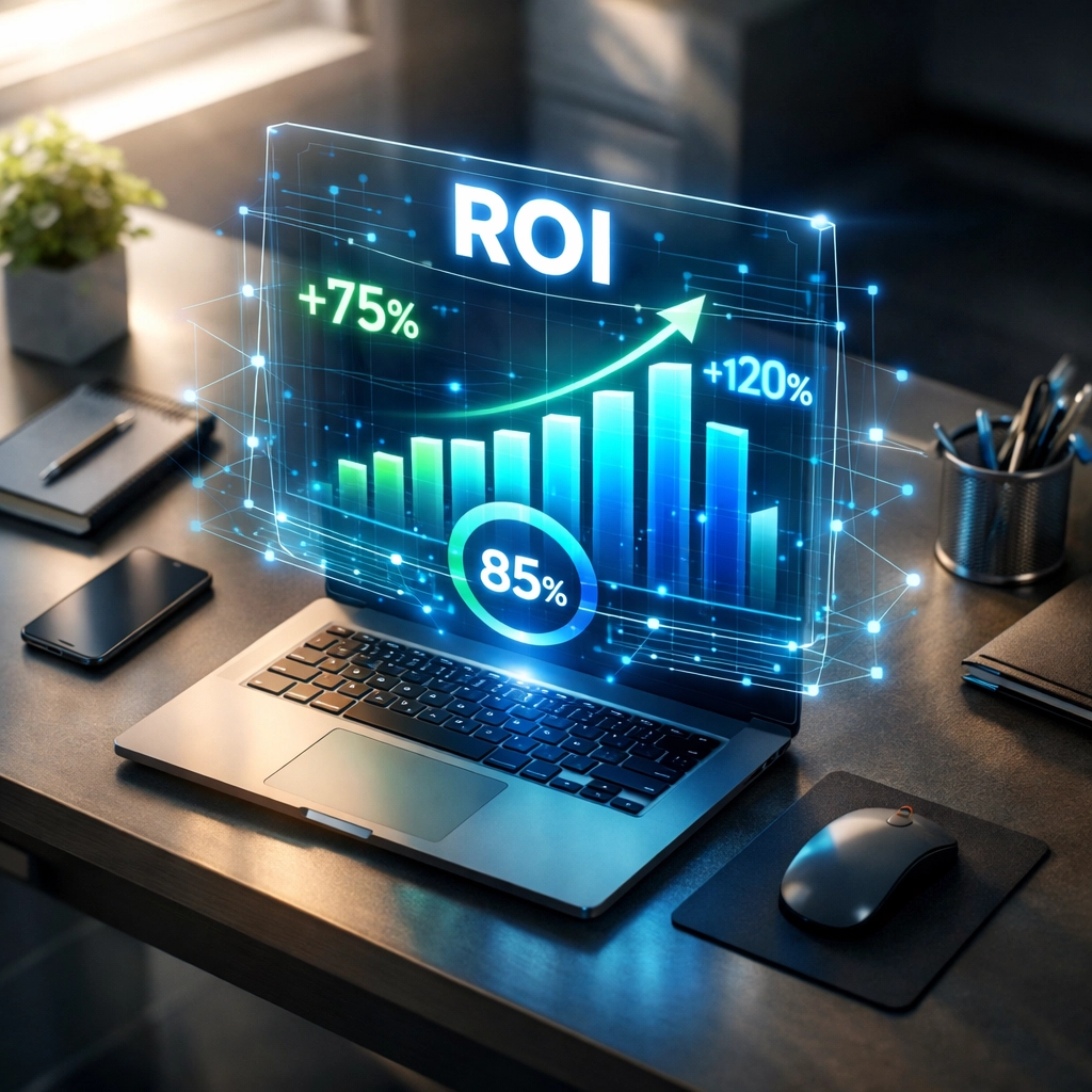 ServiceNow ROI dashboard displaying ITOM metrics and performance indicators for 90-day investment tracking
