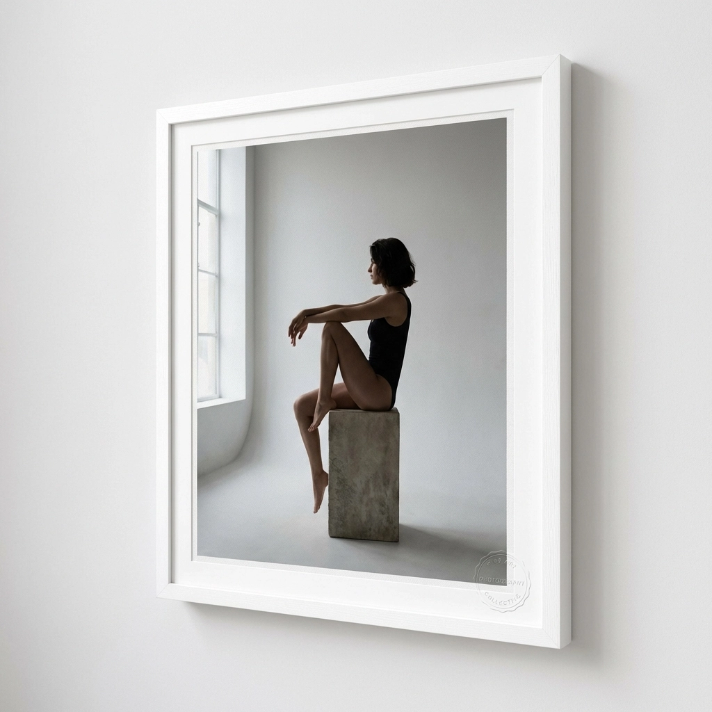 Artistic nude photography of a model in an empowered pose for the Fine Art Nude Club.