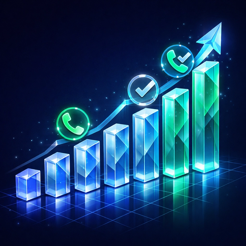 Analytics chart showing sales ROI and call data insights from a Cloud PBX Canada integration.