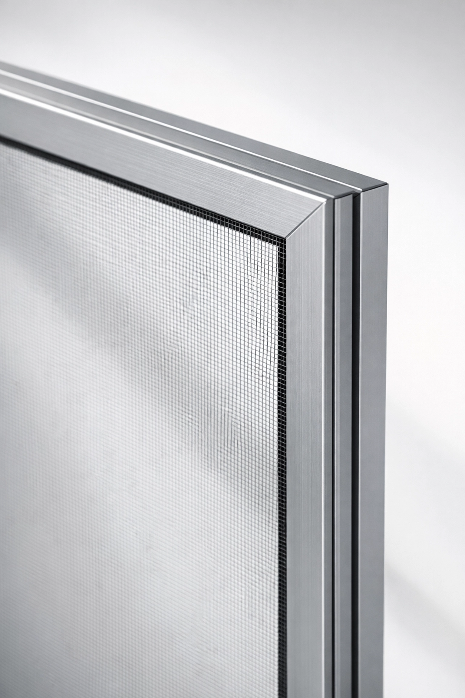 Insektenschutz-Gewebe aus Fiberglas mit schlankem Aluminiumrahmen Detailansicht