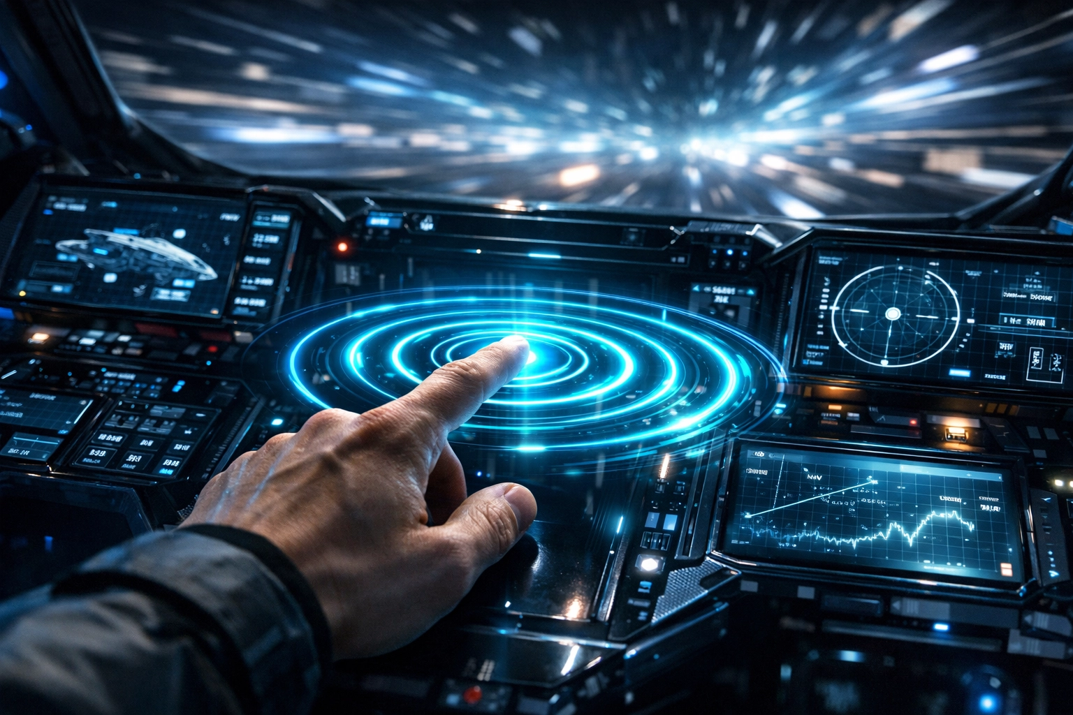 A hand interacting with a high-speed digital interface representing 2026 Core Web Vitals and site responsiveness.