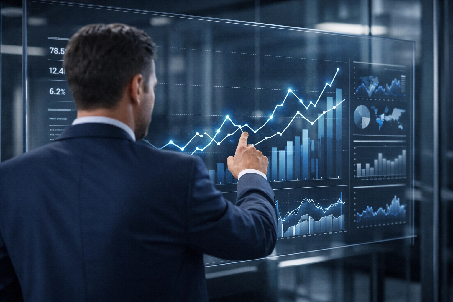 Advisor reviewing data to answer how much is my business worth for a North Carolina business appraisal.
