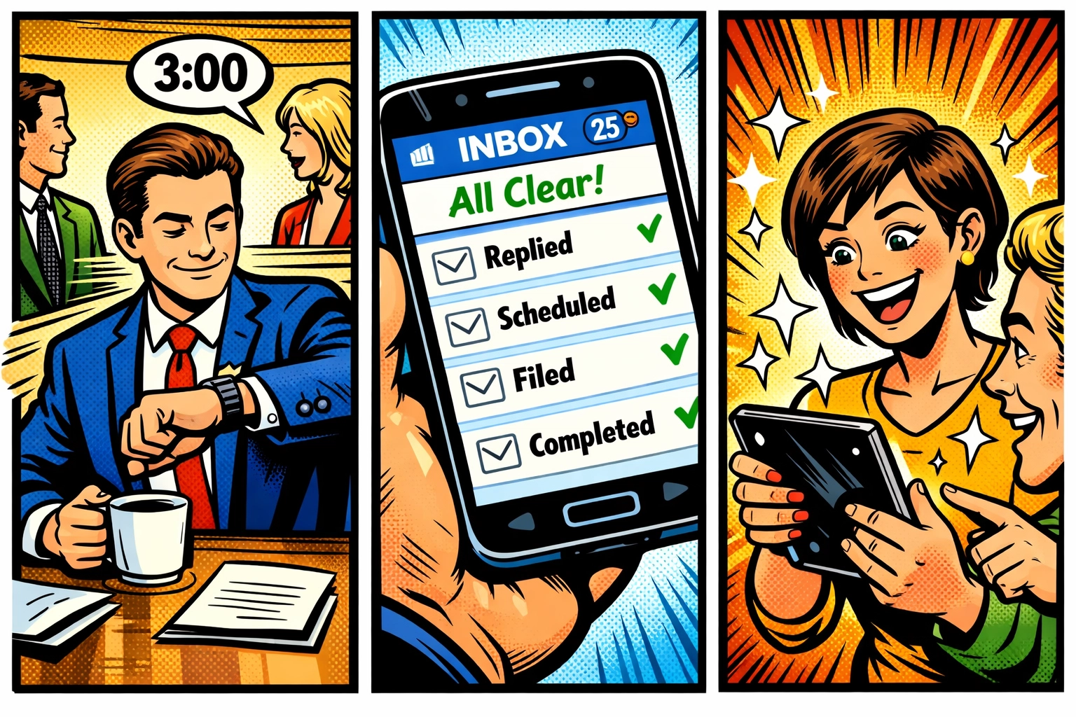 AI assistant handling customer support and email management throughout the workday