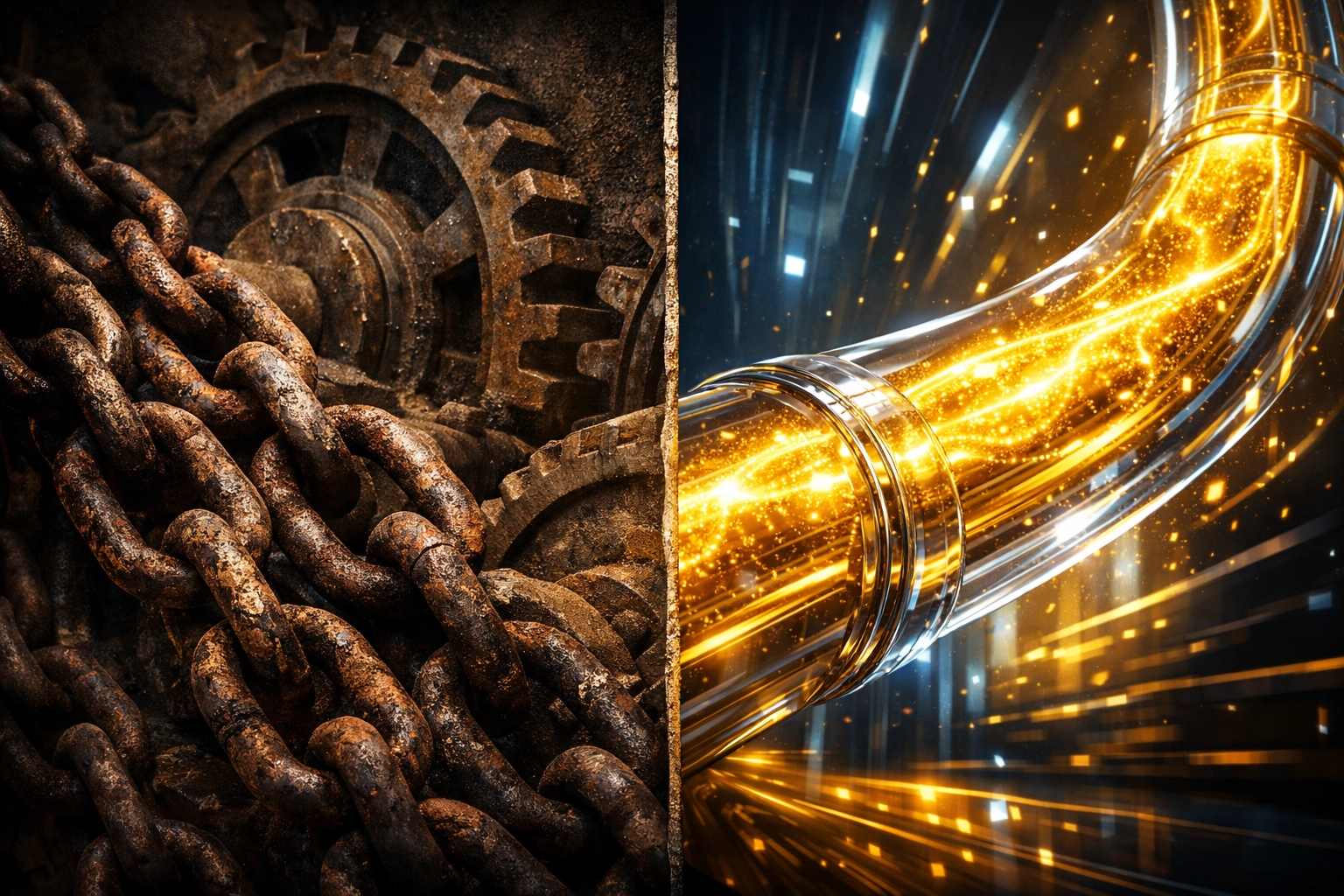 Visualizing the shift from legacy banking to high-velocity AI-driven Web3 payment routing with LareBlocks.