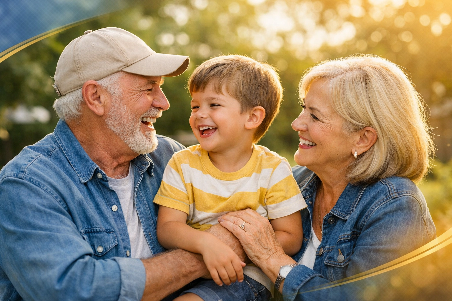 Multi-generational family in Creek County enjoying a backyard, illustrating the benefits of avoiding probate.