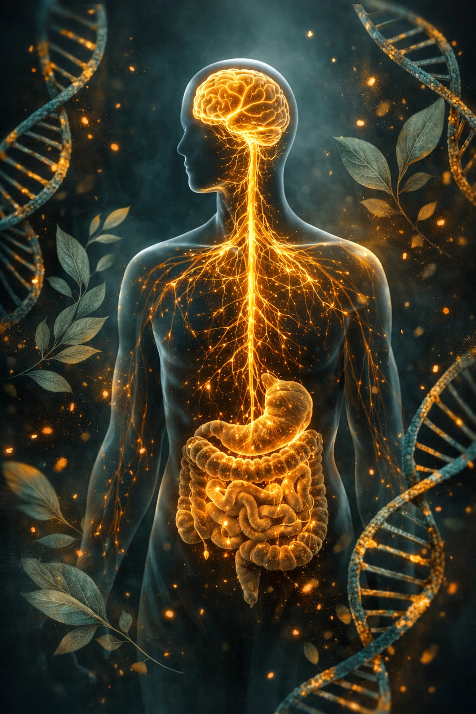 Visualizing the gut-brain axis and root causes in functional psychiatry for Seattle mental health patients.