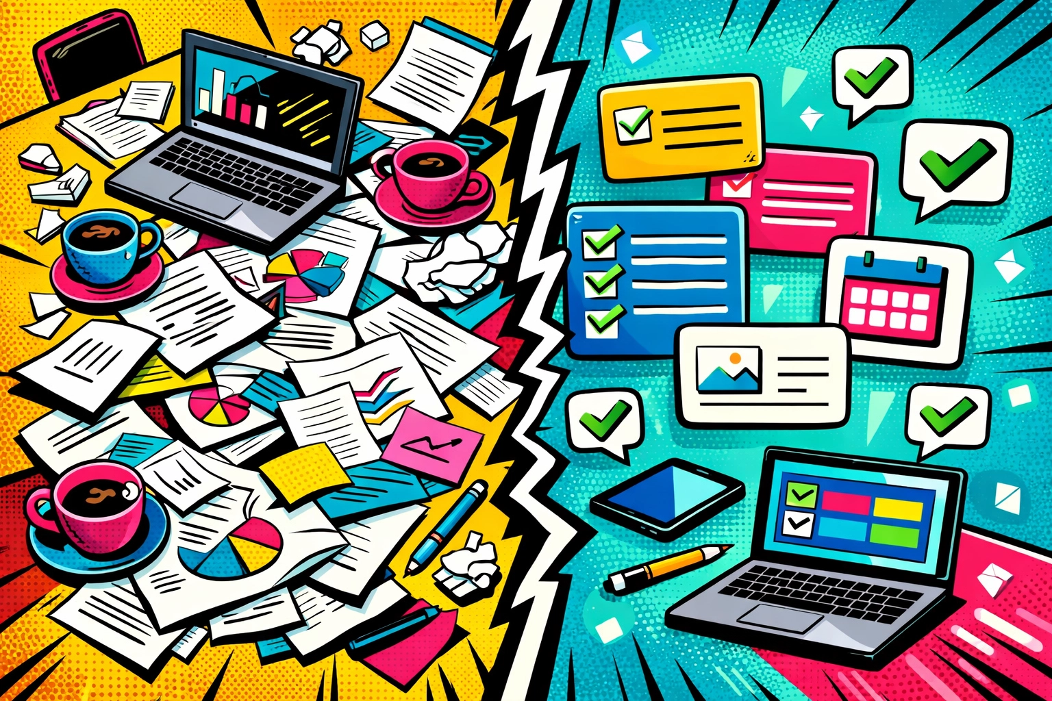 Meeting notes automatically converting to organized task lists with AI automation tools