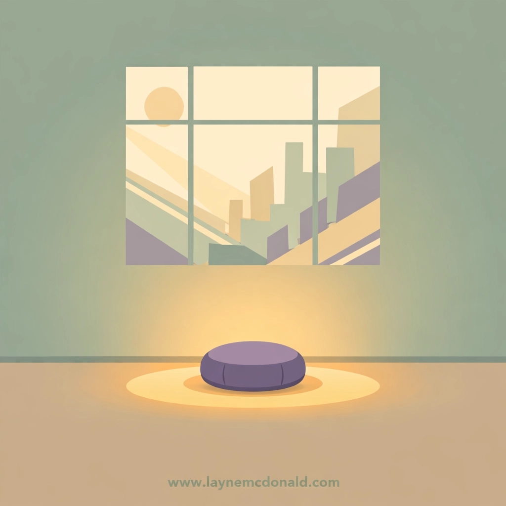 Peaceful sacred space for contemplative prayer and deep worship practice