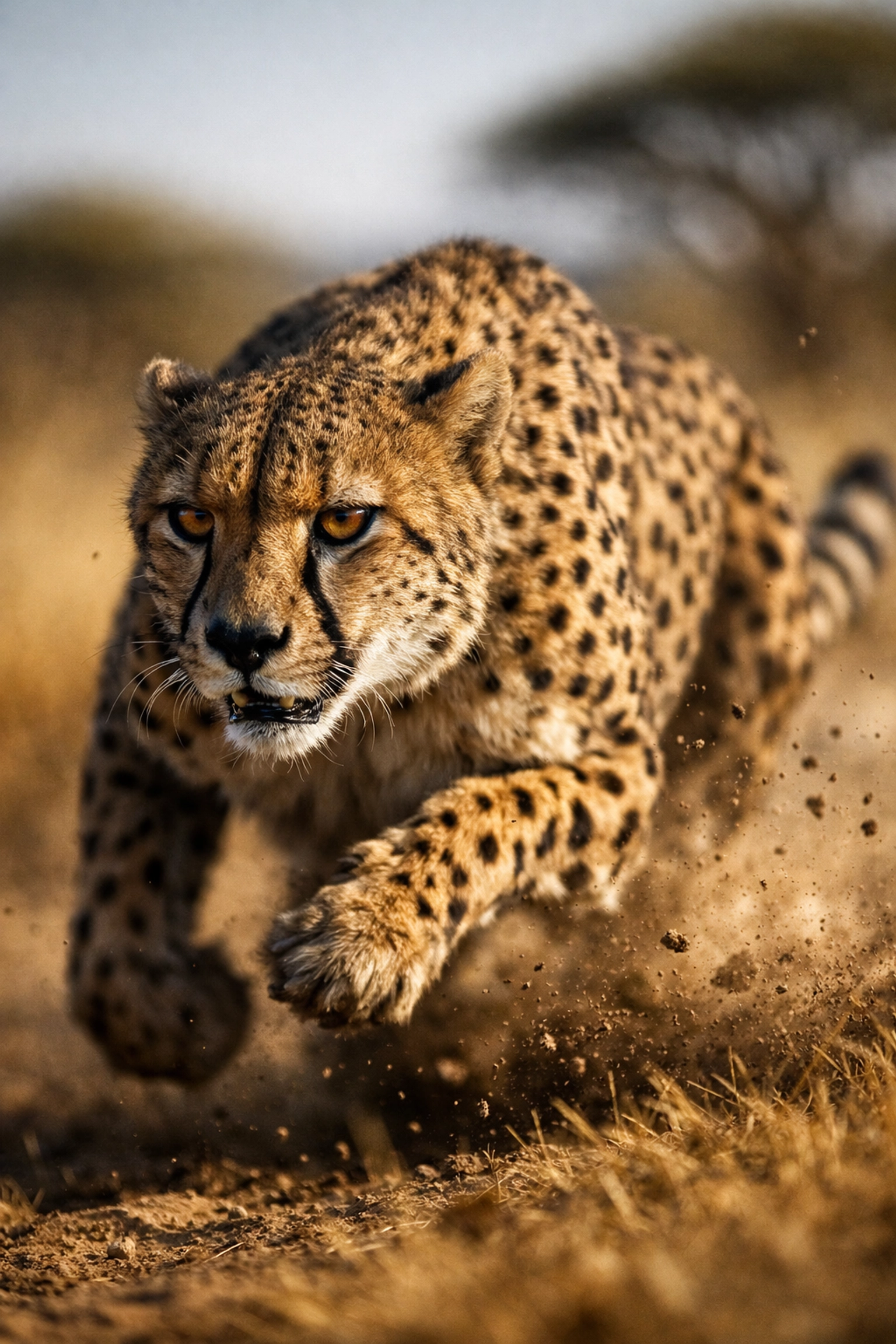 Sharp eye-tracking focus on a sprinting cheetah showing why camera gear matters for technical precision in 2026.