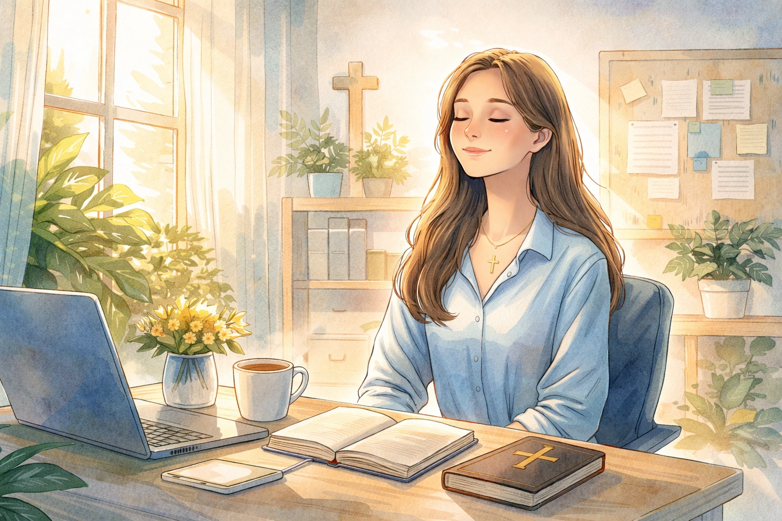 The emails are piling up. Your coworker won't stop talking. Someone's heating fish in the microwave again. And somewhere between the third meeting of the day and your overflowing inbox, you realize you haven't taken a full breath in hours. Sound familiar? Office chaos isn't just annoying, it chips away at your mental health, your productivity, and honestly, your soul. When we're constantly overwhelmed, we lose connection with ourselves, with others, and with God. We become reactive instead of intentional. Stressed instead of strong. But here's the good news: you don't have to wait for your environment to change to experience peace. Peace isn't something you find when everything calms down. It's something you cultivate in the middle of the storm. Jesus told His disciples, "Peace I leave with you; my peace I give you. I do not give as the world gives. Do not let your hearts be troubled and do not be afraid" (John 14:27). That's not a peace that depends on your workload shrinking. That's a peace that transcends circumstances. So how do you actually tap into that peace when your office feels like controlled chaos? Here are five practical, faith-grounded strategies to help you reclaim your calm.  1. Master the Art of Single-Tasking  Your brain wasn't designed to juggle fifteen things at once. Despite what hustle culture tells you, multitasking doesn't make you more productive, it makes you more frazzled. Research consistently shows that rapid task-switching increases cognitive load and stress while decreasing the quality of your work. Here's a different approach: single-tasking. Pick one thing. Focus on that one thing. Complete it. Then move to the next. This sounds almost too simple, but it's revolutionary for your peace of mind. When you try to do everything at once, your brain stays in a constant state of low-grade panic. When you focus on one task, you create mental space to breathe. Practical steps to single-task: Start your day by identifying your top three priorities Break large projects into small, manageable chunks Close unnecessary browser tabs and silence notifications while working Ask yourself: "Is this a 'should' or a 'must'?" Drop or delegate the non-essentials Proverbs 4:25 says, "Let your eyes look straight ahead; fix your gaze directly before you." There's wisdom in focused attention. When you stop scattering your energy in a hundred directions, you'll find clarity, and peace, waiting for you.  2. Breathe Like You Mean It  When stress hits, your breathing becomes shallow and rapid. Your shoulders creep up toward your ears. Your body enters fight-or-flight mode. And your brain? It thinks you're being chased by a lion, not just reading a passive-aggressive email from accounting. Intentional breathing is one of the fastest ways to shift your nervous system from chaos to calm. It costs nothing, requires no equipment, and can be done anywhere, even in a cubicle. Try belly breathing: Place one hand on your chest and one on your stomach Breathe in slowly through your nose, letting your belly expand (not your chest) Exhale slowly through your mouth Repeat for 60 seconds This simple practice activates your parasympathetic nervous system, the "rest and digest" mode that counteracts stress. Within minutes, your heart rate slows, your muscles relax, and your mind clears. Even better? Turn it into a moment with God. As you breathe in, silently pray, "Lord, fill me with Your peace." As you breathe out, pray, "I release this anxiety to You." This transforms a biological hack into a spiritual discipline.  3. Move Your Body (Even Just a Little)  You weren't designed to sit in a chair for eight hours straight. Your body craves movement, and when it doesn't get it, stress accumulates in your muscles, your mind, and your mood. Exercise releases endorphins, your brain's natural mood boosters. But you don't need to hit the gym for an hour to get the benefits. Even small bursts of movement throughout your day can make a significant difference. Simple ways to add movement: Take a five-minute walk around the building between tasks Do a quick stretch at your desk (roll your shoulders, twist your spine, reach for the ceiling) Walk to a coworker's desk instead of sending an email Use your lunch break to step outside and get fresh air Movement is what some psychologists call "meditation in motion." When you're walking, your mind has space to process, your body releases tension, and creative solutions often emerge naturally. God created us as integrated beings, body, mind, and spirit all connected. Taking care of your physical body isn't separate from your spiritual health. It's part of it.  4. Take Strategic Breaks (Yes, Real Ones)  Powering through without breaks doesn't make you a hero. It makes you burned out. Your brain needs recovery time to function well. When you push through exhaustion, your decision-making suffers, your creativity tanks, and your stress compounds. Taking breaks isn't lazy: it's strategic. Build breaks into your day: Step away from your desk for at least 30 minutes at lunch Take short 5-10 minute breaks every 90 minutes Get outside when possible: natural light and fresh air work wonders At the end of the workday, mentally disconnect and leave work at work That last point is crucial. If you're mentally reviewing your to-do list while eating dinner with your family, you're not actually resting. Your mind needs boundaries just like your calendar does. Remember the Sabbath principle? God built rest into the rhythm of creation for a reason. Rest isn't a sign of weakness: it's an act of trust. It says, "I believe God can handle things while I step away."  5. Redesign Your Space and Simplify Your Tasks  Your environment shapes your mental state more than you realize. A cluttered desk creates a cluttered mind. A sterile, lifeless workspace drains your energy. Small changes to your surroundings can have an outsized impact on your peace. Environmental tweaks that help: Add a plant to your workspace (greenery has a natural calming effect) Clear off your desk at the end of each day Keep only what you need for your current task visible If possible, personalize your space with something that brings you joy Beyond your physical space, simplify your mental space too. Instead of keeping a running list of everything you need to do in your head, write it down. Use a simple system to capture tasks so your brain can stop trying to remember everything. And here's one more tip that often gets overlooked: be kind to your coworkers. Workplace tension multiplies stress exponentially. A little empathy, patience, and grace goes a long way toward creating a calmer environment for everyone: including yourself. Colossians 3:15 reminds us, "Let the peace of Christ rule in your hearts, since as members of one body you were called to peace." You're not just managing stress for yourself. You're contributing to the atmosphere around you.  Peace Is a Practice, Not a Destination  Reclaiming your peace in a chaotic office isn't a one-time fix. It's a daily practice. Some days you'll nail it. Other days, the chaos will win a few rounds. That's okay. What matters is that you keep coming back to these principles. Keep breathing. Keep moving. Keep setting boundaries. Keep inviting God into the mess. Because here's the truth: you can't always control what happens around you, but you can control how you respond. And when you ground yourself in faith, in practical wisdom, and in intentional habits, peace becomes possible: even in the craziest office. You don't have to figure this out alone. If you're looking for deeper guidance on managing stress, building resilience, and living with purpose, I'd love to walk alongside you. Visit www.laynemcdonald.com to explore coaching, resources, and next steps for your journey.