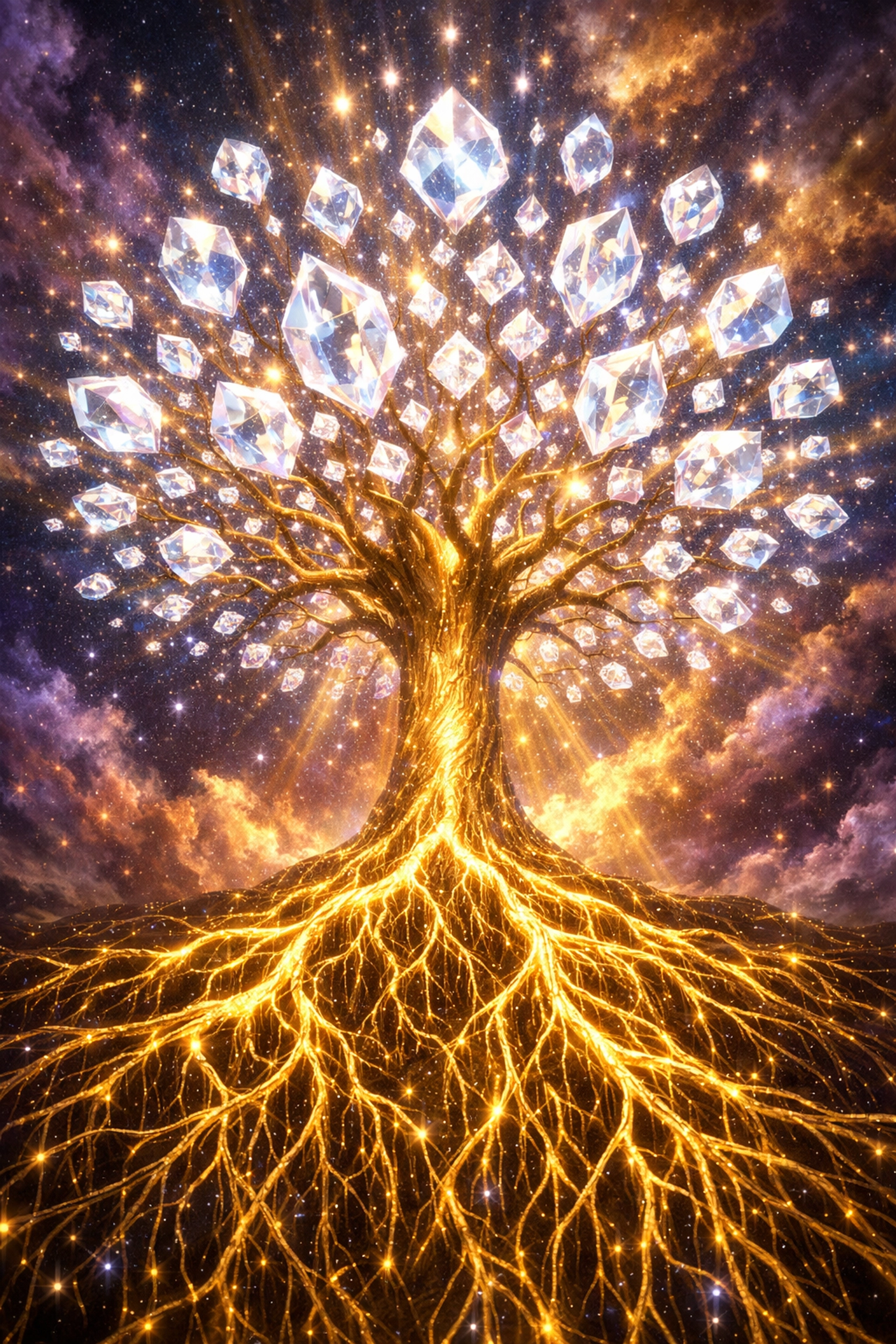 A golden neural tree representing how a regulated nervous system builds a powerful money mindset for leaders.