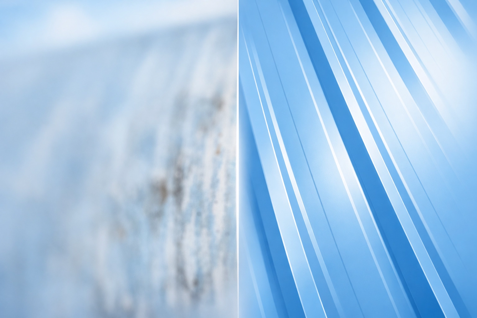 Visual comparison of old roof damage vs new durable metal roofing installed by roofers Sydney.