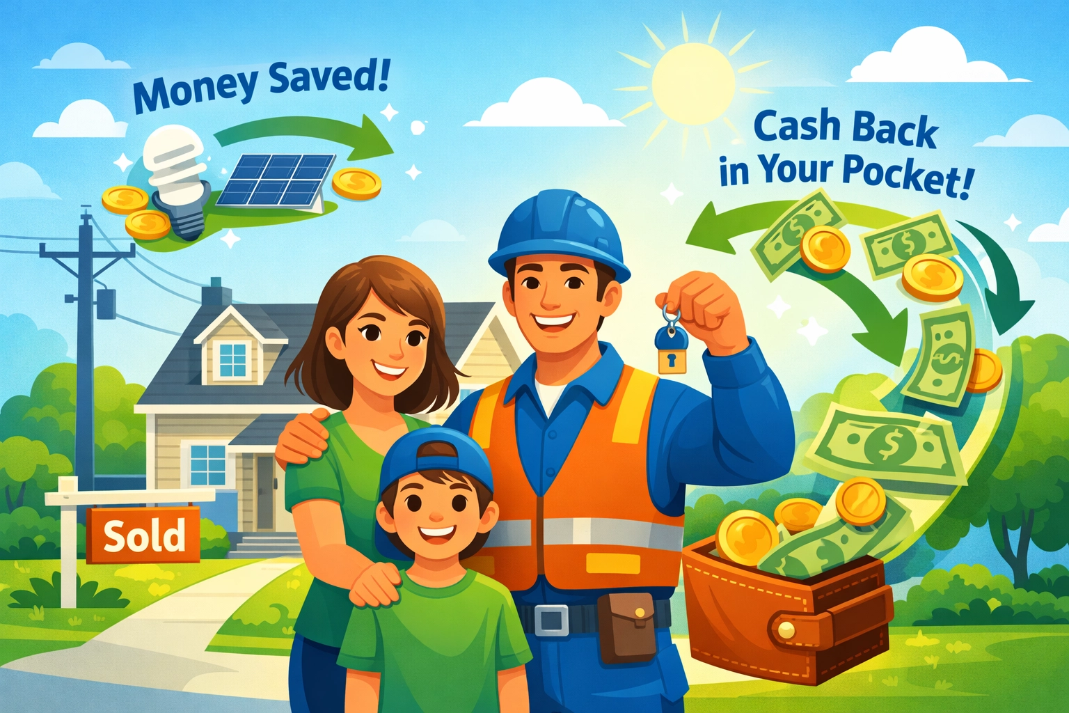 Arizona utility worker family with keys to new home after real estate savings