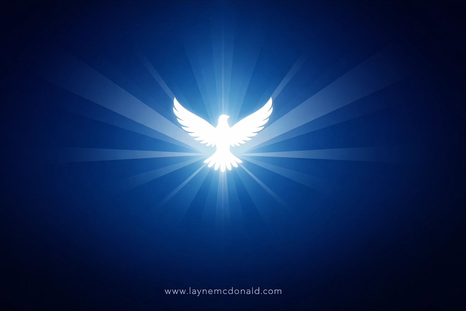 Vector illustration of a glowing dove representing the Holy Spirit’s power in spiritual restoration, www.laynemcdonald.com.