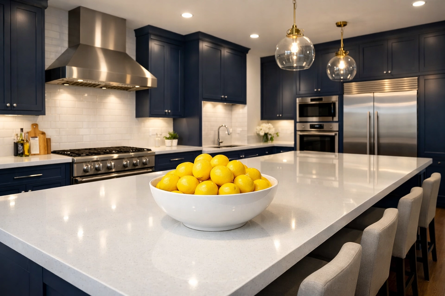 A spotless modern kitchen following a professional spring cleaning in Massachusetts.