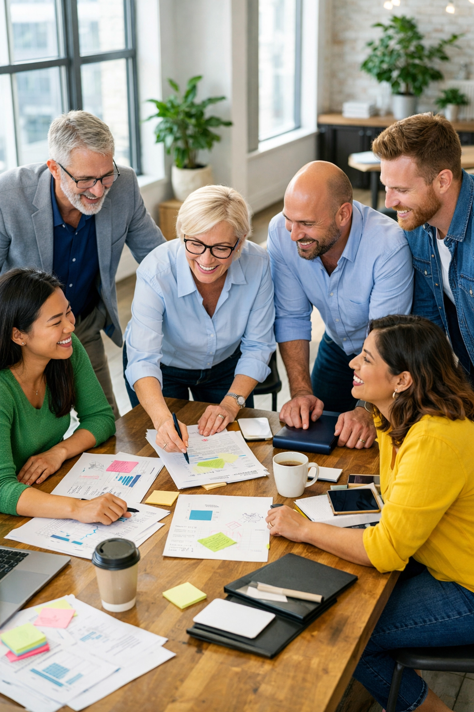 Diverse leadership team collaborating with psychological safety and open communication