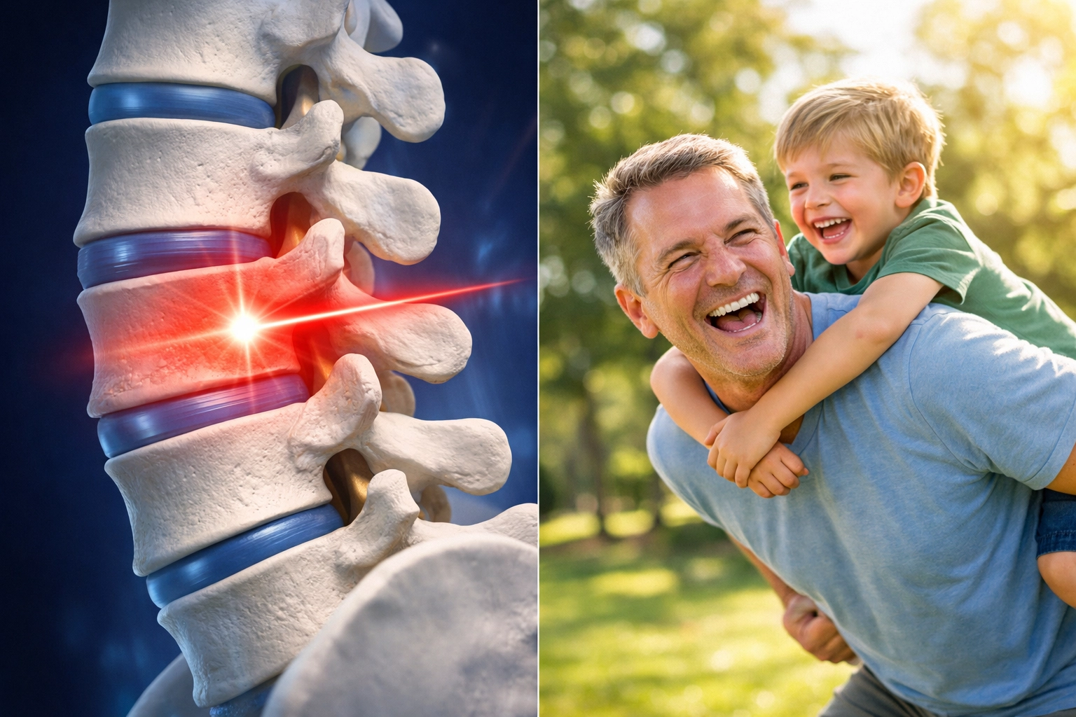Spinal decompression and laser therapy for back pain relief, restoring an active, healthy lifestyle.