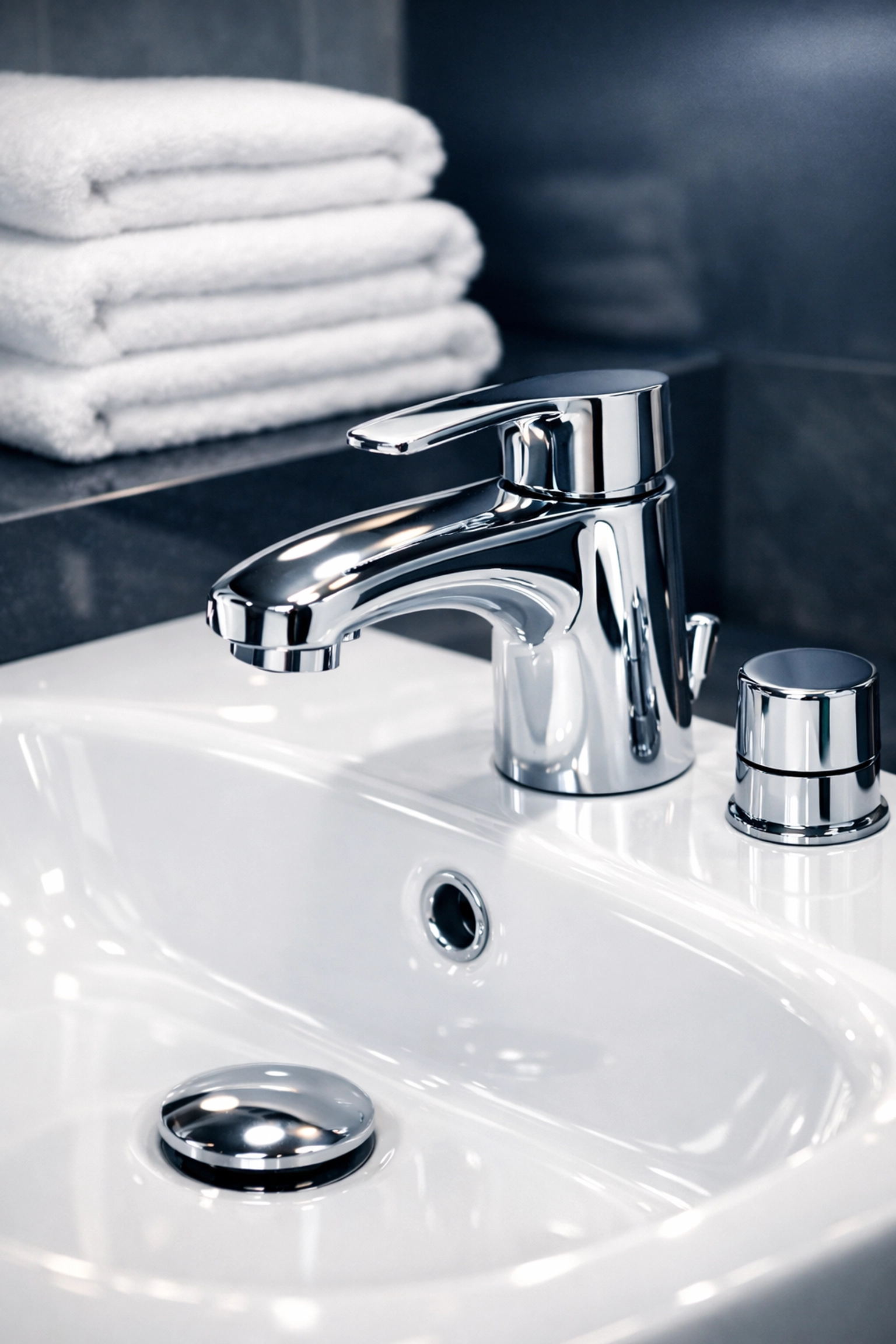 Deep cleaning Leominster MA: polished bathroom vanity and sanitized fixtures in a luxury home.