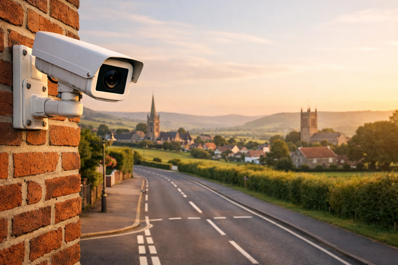 External security camera installed on a Somerset business, protecting areas like North Petherton and Bridgwater.