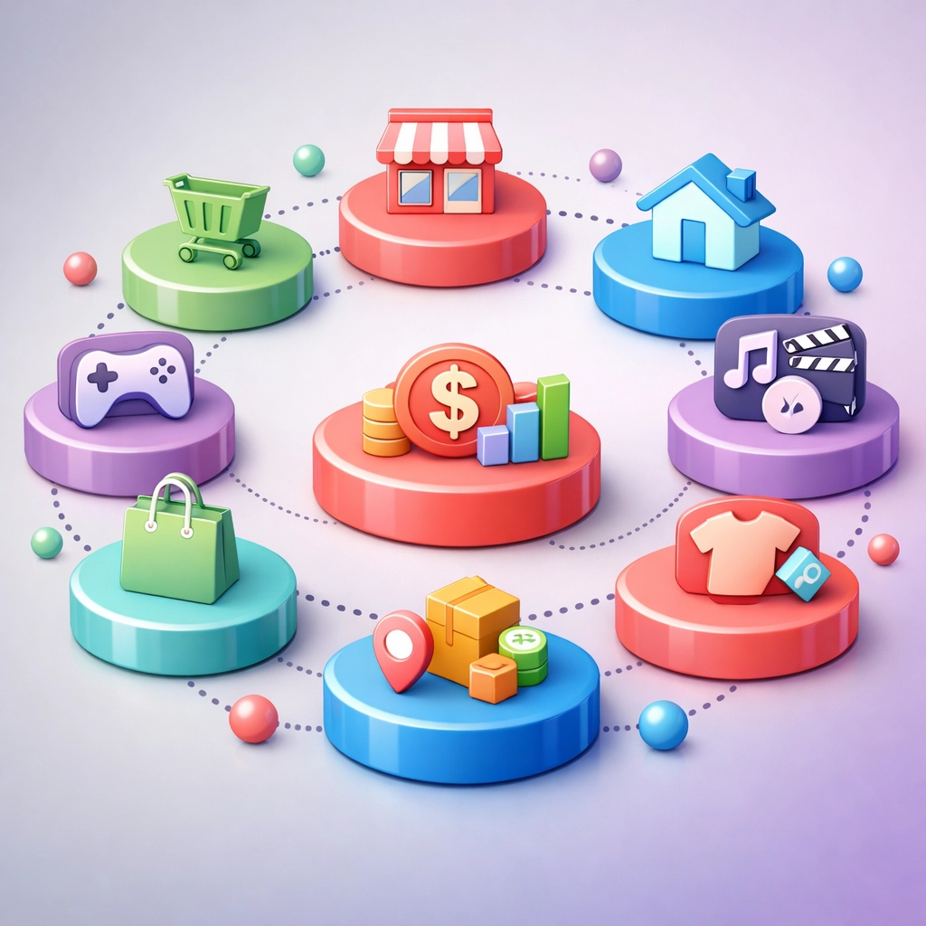 Multiple online platforms and marketplaces for selling digital products