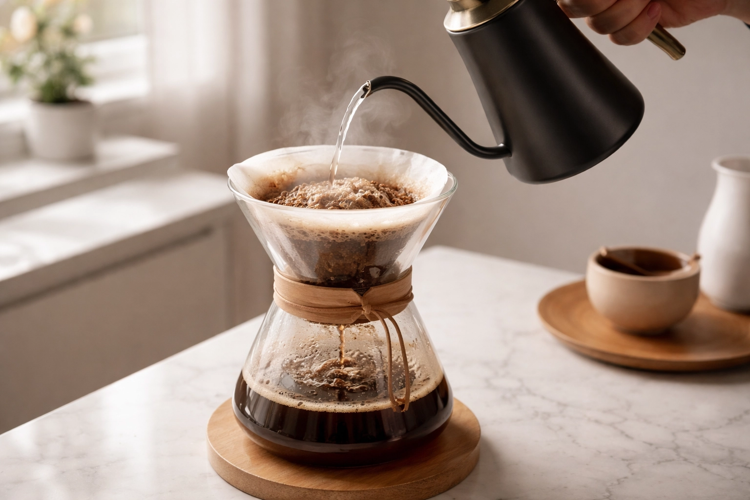 The Velvet Perk Guide to Slowing Down: One Sip at a Time Chemex Pour-Over at Velvet Perk