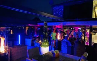 Lively evening event on the terrace of The Colony Group Wilmslow